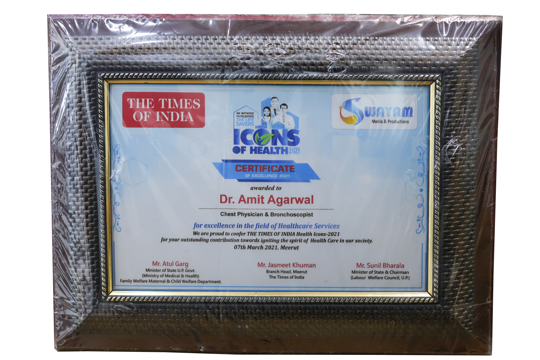 Times of India – Icons of Health 2021 Award